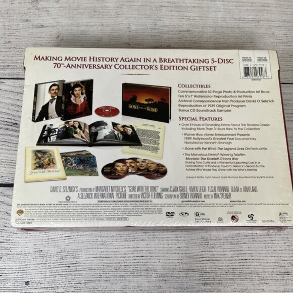 NEW Gone With The Wind 70th Anniversary 5 disk Set SEALED Collector's Ed… - Picture 5 of 5